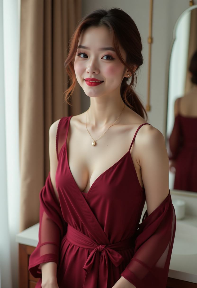 晚风与她